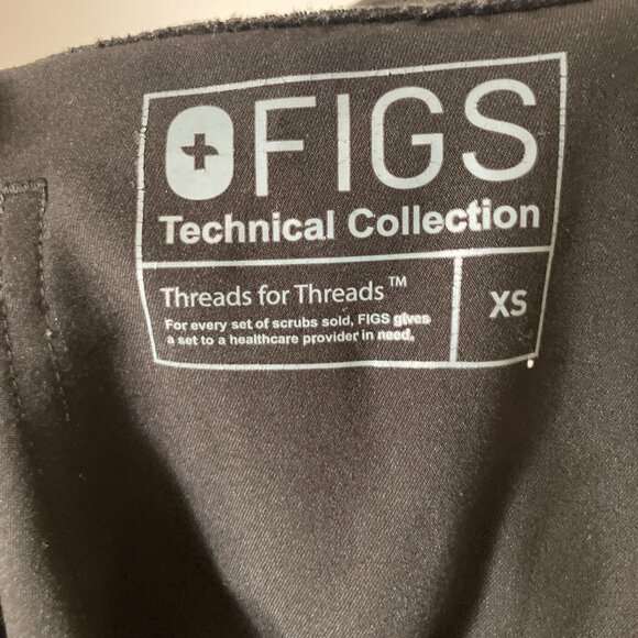 FIGS Livingston Basic Scrub Pants Black Straight Leg Size XS Medical Nursing - Picture 6 of 7